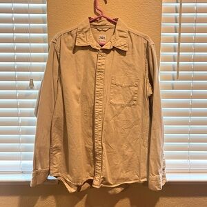Cream canvas Zara shirt